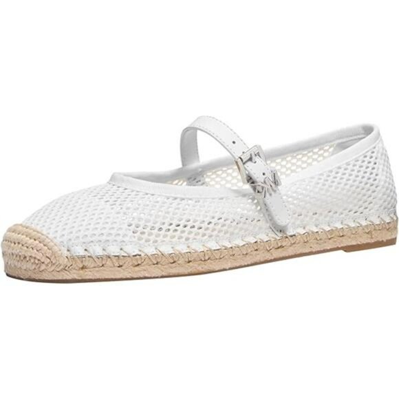 Womens espadrille flats ballet shoes mesh strap buckle jute sole summer sandals - Picture 5 of 5